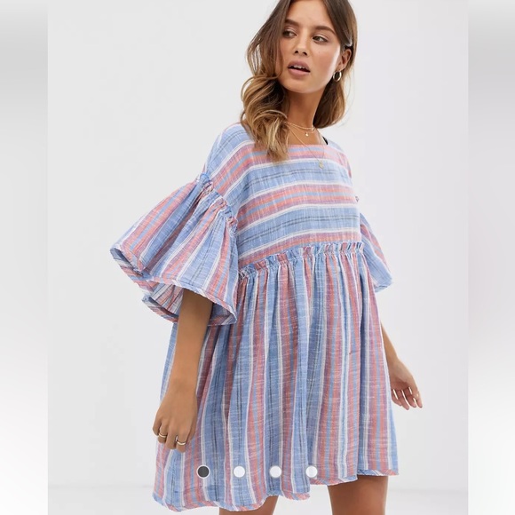 Free People stripped boho western dress 👗 XS - Picture 4 of 8